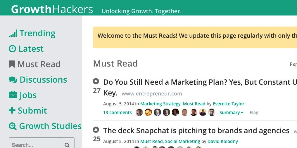 growthhackers.com screenshot