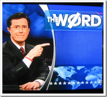 colbert report the word